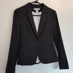 H&M, Women’s Polyester Blazer Jacket, Shoulder Pads, Business Casual, Size 4